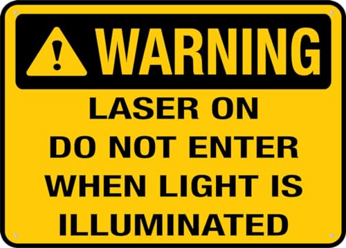 Puhayexi Metallschild mit Aufschrift "Laser On Do Not Enter When Light Is Illuminated", 20,3 x 30,5 cm, rostfreies Aluminium, leicht zu lesen und stabil, für den Außenbereich, Metallschilder für Puhayexi Metallschild mit Aufschrift "Laser On Do Not Enter When Light Is Illuminated", 20,3 x 30,5 cm, rostfreies Aluminium, leicht zu lesen und stabil, für den Außenbereich, Metallschilder für von Puhayexi