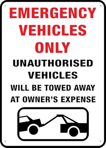 Puhayexi Schild "Emergency Vehicles Only", 20,3 x 30,5 cm, rostfreies Aluminiumschild, für den Außenbereich, Metall-Blechschild für Zuhause, Geschäft, Hof Puhayexi Schild "Emergency Vehicles Only", 20,3 x 30,5 cm, rostfreies Aluminiumschild, für den Außenbereich, Metall-Blechschild für Zuhause, Geschäft, Hof von Puhayexi