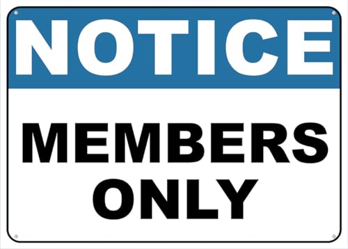 Puhayexi Schild "Members Only", 30,5 x 20,3 cm, für Haustür, Büro, Geschäft, Hof, Metall, Aluminium, rostfrei, 30,5 x 20,3 cm, vorgebohrte Löcher, wetterbeständig Puhayexi Schild "Members Only", 30,5 x 20,3 cm, für Haustür, Büro, Geschäft, Hof, Metall, Aluminium, rostfrei, 30,5 x 20,3 cm, vorgebohrte Löcher, wetterbeständig von Puhayexi