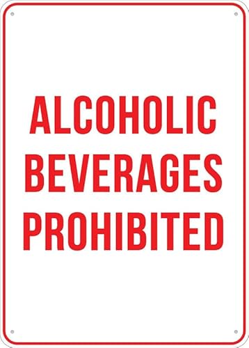 Puhayexi Schild mit Aufschrift "Alcoholic Beverages Prohibited", 20,3 x 30,5 cm, rostfreies Aluminiumschild, für den Außenbereich, Metall-Blechschild für Zuhause, Geschäft, Hof Puhayexi Schild mit Aufschrift "Alcoholic Beverages Prohibited", 20,3 x 30,5 cm, rostfreies Aluminiumschild, für den Außenbereich, Metall-Blechschild für Zuhause, Geschäft, Hof von Puhayexi