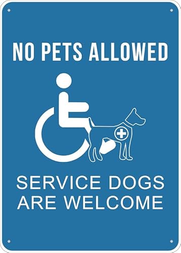 Puhayexi Schild mit Aufschrift "Attention No Pets Dogs Service Dogs Allowed", 30,5 x 20,3 cm, hochwertiges Aluminium, sonnenfest, rostfrei Puhayexi Schild mit Aufschrift "Attention No Pets Dogs Service Dogs Allowed", 30,5 x 20,3 cm, hochwertiges Aluminium, sonnenfest, rostfrei von Puhayexi
