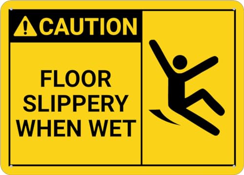 Puhayexi Schild mit Aufschrift "Caution Floor Slippery When Wet For House", 30,5 x 20,3 cm, hochwertiges Aluminium, sonnenfest, rostfrei Puhayexi Schild mit Aufschrift "Caution Floor Slippery When Wet For House", 30,5 x 20,3 cm, hochwertiges Aluminium, sonnenfest, rostfrei von Puhayexi