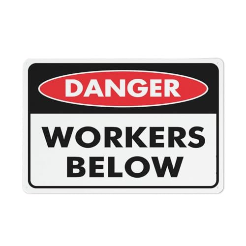Puhayexi Schild mit Aufschrift "Danger Workers Below", 30,5 x 20,3 cm, hochwertiges Aluminium, sonnenfest, rostfrei Puhayexi Schild mit Aufschrift "Danger Workers Below", 30,5 x 20,3 cm, hochwertiges Aluminium, sonnenfest, rostfrei von Puhayexi