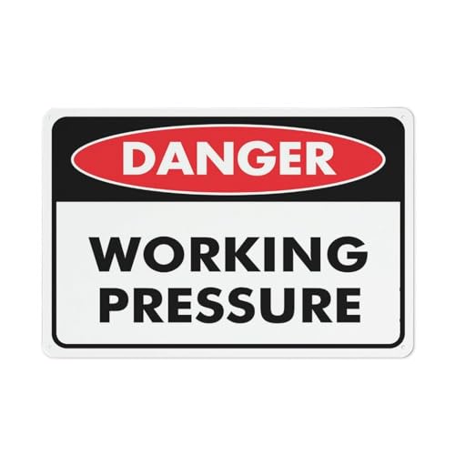 Puhayexi Schild mit Aufschrift "Danger Working Pressure Print" für den Außenbereich, UV-bedrucktes Aluminium, 30,5 x 20,3 cm, wetterfest und sicher für Zuhause oder Geschäft Puhayexi Schild mit Aufschrift "Danger Working Pressure Print" für den Außenbereich, UV-bedrucktes Aluminium, 30,5 x 20,3 cm, wetterfest und sicher für Zuhause oder Geschäft von Puhayexi