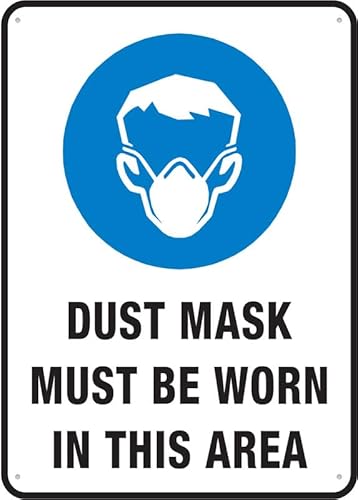 Puhayexi Schild mit Aufschrift "Dust Mask Must Be Worn In This Area", für den Außenbereich, UV-bedrucktes Aluminium, 30,5 x 20,3 cm, wetterfest und sicher für Zuhause oder Geschäft Puhayexi Schild mit Aufschrift "Dust Mask Must Be Worn In This Area", für den Außenbereich, UV-bedrucktes Aluminium, 30,5 x 20,3 cm, wetterfest und sicher für Zuhause oder Geschäft von Puhayexi