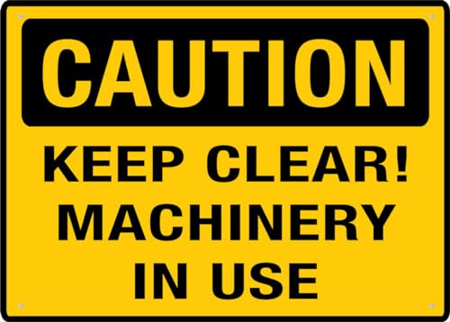 Puhayexi Schild mit Aufschrift "Keep Clear Machinery In Use", für Haustür, Büro, Geschäft, Hof, Metall, Aluminium, rostfrei, 30,5 x 20,3 cm, vorgebohrte Löcher, wetterbeständig Puhayexi Schild mit Aufschrift "Keep Clear Machinery In Use", für Haustür, Büro, Geschäft, Hof, Metall, Aluminium, rostfrei, 30,5 x 20,3 cm, vorgebohrte Löcher, wetterbeständig von Puhayexi