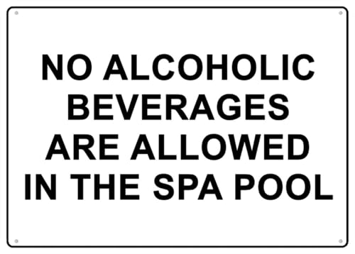 Puhayexi Schild mit Aufschrift "No Alcohol Are Allowed In The Spa Pool", für den Außenbereich, UV-bedrucktes Aluminium, 30,5 x 20,3 cm, wetterfest und sicher für Zuhause oder Geschäft Puhayexi Schild mit Aufschrift "No Alcohol Are Allowed In The Spa Pool", für den Außenbereich, UV-bedrucktes Aluminium, 30,5 x 20,3 cm, wetterfest und sicher für Zuhause oder Geschäft von Puhayexi