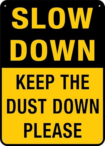 Puhayexi Schild mit Aufschrift "Slow Down Keep The Dust Down Please Please For Business", 20,3 x 30,5 cm, rostfreies Aluminium, UV-Druck, 4 vorgebohrte Löcher, langlebig/wetterfest Puhayexi Schild mit Aufschrift "Slow Down Keep The Dust Down Please Please For Business", 20,3 x 30,5 cm, rostfreies Aluminium, UV-Druck, 4 vorgebohrte Löcher, langlebig/wetterfest von Puhayexi