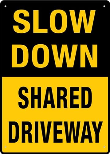 Puhayexi Schild mit Aufschrift "Slow Down Shared Driveway", für den Außenbereich, Aluminium, 30,5 x 20,3 cm, UV-Tinte, bedruckt für Haus und Geschäft Puhayexi Schild mit Aufschrift "Slow Down Shared Driveway", für den Außenbereich, Aluminium, 30,5 x 20,3 cm, UV-Tinte, bedruckt für Haus und Geschäft von Puhayexi