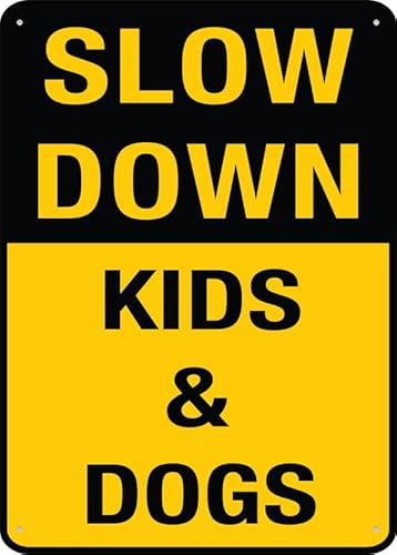 Puhayexi Slow Down Kids Dogs Schild 20,3 x 30,5 cm, rostfreies Aluminiumschild, für den Außenbereich, Metall-Blechschild für Zuhause, Geschäft, Hof Puhayexi Slow Down Kids Dogs Schild 20,3 x 30,5 cm, rostfreies Aluminiumschild, für den Außenbereich, Metall-Blechschild für Zuhause, Geschäft, Hof von Puhayexi