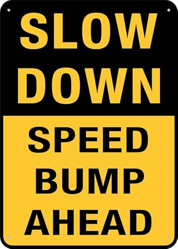 Puhayexi Slow Down Speed Bump Ahead-Schild, 20,3 x 30,5 cm, rostfreies Aluminium, UV-geschützt, wasserdicht, wetterfest und lichtbeständig, 4 vorgebohrte Löcher Puhayexi Slow Down Speed Bump Ahead-Schild, 20,3 x 30,5 cm, rostfreies Aluminium, UV-geschützt, wasserdicht, wetterfest und lichtbeständig, 4 vorgebohrte Löcher von Puhayexi