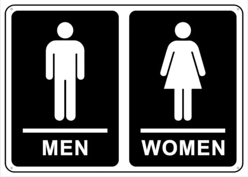 Puhayexi Toilettenschild für Männer und Frauen, 30,5 x 20,3 cm, rostfreies Aluminium, mehrfarbig Puhayexi Toilettenschild für Männer und Frauen, 30,5 x 20,3 cm, rostfreies Aluminium, mehrfarbig von Puhayexi