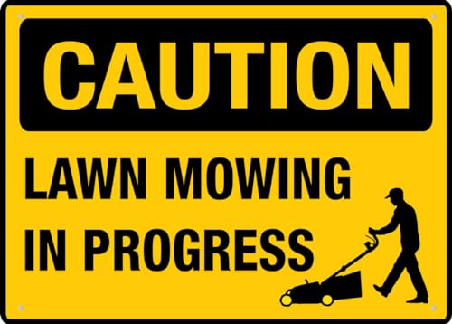 Schild mit Aufschrift "Lawn Mowing In Progress", 30,5 x 20,3 cm, Aluminium, UV-Tinte, bedruckt für Haus und Geschäft Schild mit Aufschrift "Lawn Mowing In Progress", 30,5 x 20,3 cm, Aluminium, UV-Tinte, bedruckt für Haus und Geschäft von Puhayexi