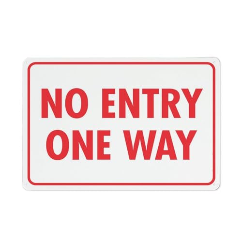 Schild mit Aufschrift "No Entry One Way", für den Außenbereich, UV-bedrucktes Aluminium, 30,5 x 20,3 cm, wetterfest und für Zuhause oder Geschäft Schild mit Aufschrift "No Entry One Way", für den Außenbereich, UV-bedrucktes Aluminium, 30,5 x 20,3 cm, wetterfest und für Zuhause oder Geschäft von Puhayexi