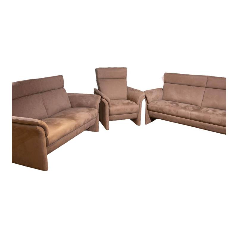 Polstergarnitur Gomera Stoff 89804 Gr. D Fuß Chromgleiter Matt Mit 2 Sofas Und 1... von Puhlmann