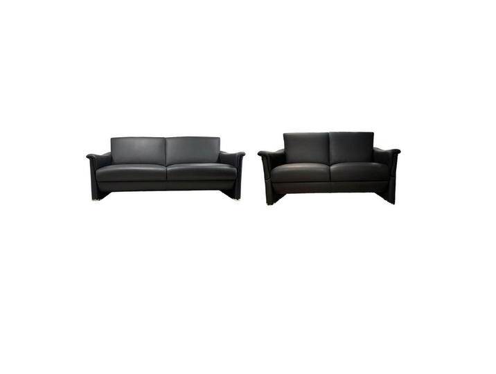 Puhlmann 2-Sitzer 2er Set Sofa Gomera 404 Bezug Leder Savanna Schwarz, schwarz Puhlmann 2-Sitzer 2er Set Sofa Gomera 404 Bezug Leder Savanna Schwarz, schwarz von Puhlmann