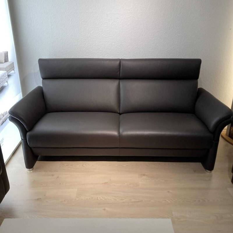 Sofa Gomera Zweisitzer Leder 18/7106 Dunkelbraun Savana 2 Armlehnen abklappbar von Puhlmann