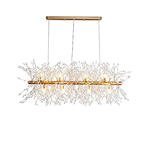 Puhui Modern Kronleuchter Kristalle, Modern Creative Feuerwerk Lampe Sputnik Hänge Leuchten, Löwenzahn Deckenlampe Höhenverstellbar, G9 Fassung Pendelleuchte für Schlafzimmer, Wohnzimmer, Esszimmer von Puhui