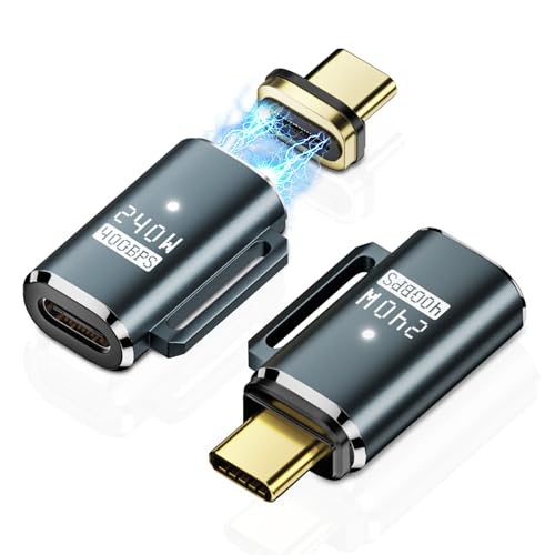 Puiseno 2 Pack 240 W magnetischer USB-C-Adapter, gerader US B 4-Magnetanschluss, 40 Gbit/s, unterstützt 8 K @60 Hz, Videoanzeige für Thunderboard 4/3, MacBook Pro/Air und weitere USB-C-Geräte,Grün Puiseno 2 Pack 240 W magnetischer USB-C-Adapter, gerader US B 4-Magnetanschluss, 40 Gbit/s, unterstützt 8 K @60 Hz, Videoanzeige für Thunderboard 4/3, MacBook Pro/Air und weitere USB-C-Geräte,Grün von Puiseno