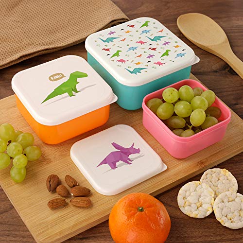 Dinosaurier-Brotdosen 3er Set / Frühstücks-Box für Kinder/ Jungen (Schule/ Kindergarten) von Puckator