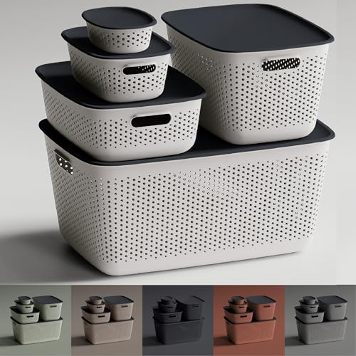 Pullmer Aufbewahrungsbox Korbe mit deckel, boxen aufbewahrung, Aufbewahrungskorb, organizer box für Büro, Küche,Schrank, Regale Pullmer Aufbewahrungsbox Korbe mit deckel, boxen aufbewahrung, Aufbewahrungskorb, organizer box für Büro, Küche,Schrank, Regale von Pullmer