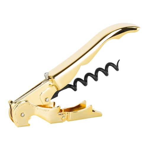 PULLTAP'S GENUINE Zweitakt-Korkenzieher für den professionellen Gebrauch Slider 900, komplett vergoldet 24 K (All Flash Gold 24K), patentiert und hergestellt in Spanien von Pulltap's