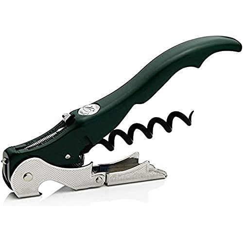 PULLTAP'S GENUINE Slider Boss 150 Grün - Professioneller Kellner-Korkenzieher, hergestellt in Spanien, mit doppeltem Gelenkhebel, Cuttermesser und Flaschenöffner von Pulltap's