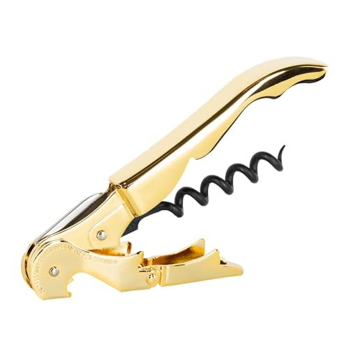 PULLTAP'S Genuine Classic 500 Zweitakt-Korkenzieher für den professionellen Gebrauch, 24 K Gold (Full Gold), patentiert und hergestellt in Spanien von Pulltap's