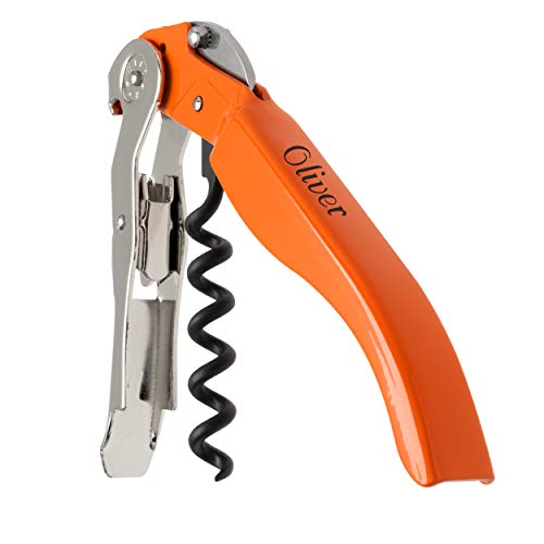 Pulltex Kellnermesser ClickCut Sunset Orange mit Laser-Gravur Korkenzieher aus Metall Doppelhebel von Pulltex