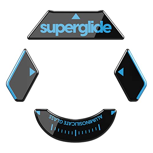 Superglide Mausfüße für Logitech G900/903, schnellste und geschmeidigste Mausfüße aus ultrastarkem, makellosem Glas, superschnelle, glatte und langlebige Sohle, Schwarz von Pulsar Gaming Gears