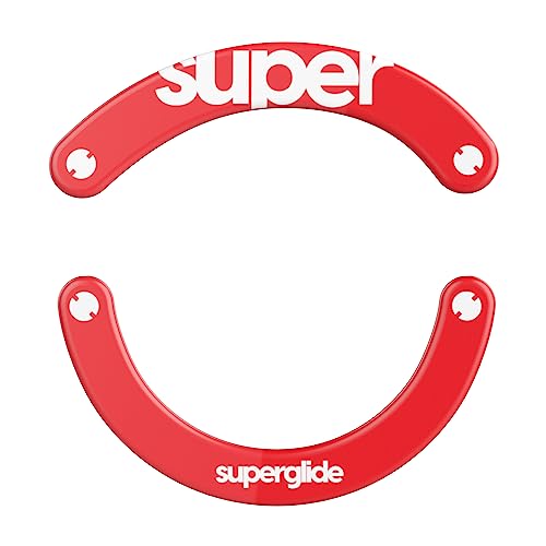 Superglide2 Mausfüße mit kontrollierbarer Geschwindigkeit, strukturierte Oberfläche, glatte und langlebige Sohle für Logitech G703 / G603 / G403, Rot von Pulsar Gaming Gears