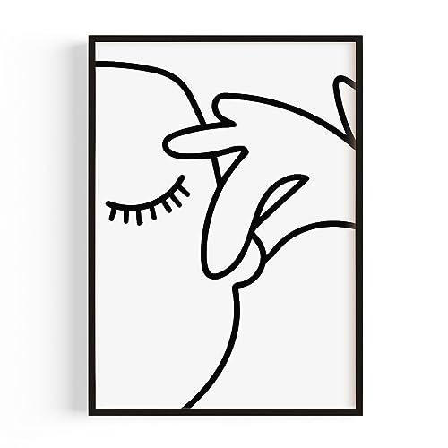 PULSE of HOME Badezimmer Deko Bilder – Hochwertiger Kunstdruck für Deine Wanddeko – Nase Zu A4 (21 x 29,7 cm) – Made in Germany – Mit Frei Wählbarem Rahmen von PULSE of HOME