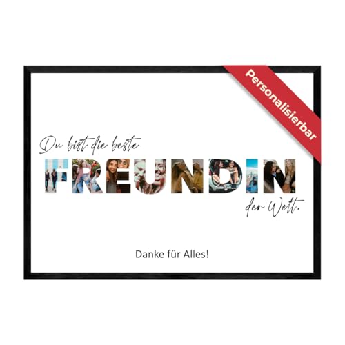 Geschenk für Freundin Personalisiert – Geburtstagsgeschenk für deine beste Freundin - Perfekt zum Hinstellen oder Aufhängen – Personalisierte Geschenke – Das Ideal Geschenk für jede beste Freundin von GiveSmiles