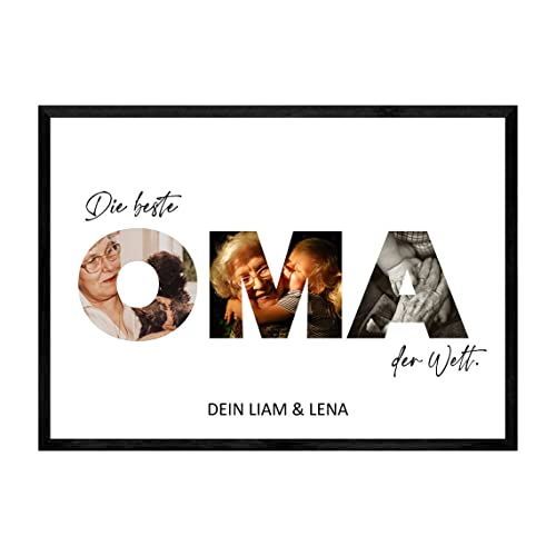 Pulse of Home Geschenk für Oma – Personalisiertes Bilder Geschenk – Liebesbeweis für deine Oma zum Hinstellen oder Aufhängen – Personalisierte Geschenke von PULSE of HOME