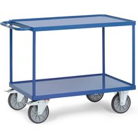 fetra® Tisch- und Montagewagen mit Stahlblechwannen, Ladefläche 1.200 x 800 mm von fetra®