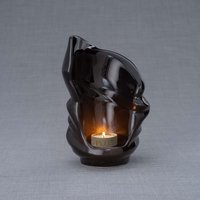 Andenken Urne Für Asche "Light" - Klein/Lampe Schwarz/Keramik von PulvisArtUrns