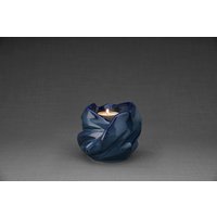 Andenken Urne Für Asche Mit Kerze - Kobaltmetallic/Keramik von PulvisArtUrns
