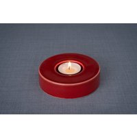Handgemachter Kerzenhalter Für Feuerbestattungsurnen "Caleo" - Rot/Keramik von PulvisArtUrns