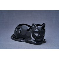 Katzen-Einäscherungsurne Für Asche - Lampe Schwarz/Keramik von PulvisArtUrns