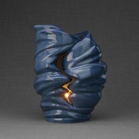 Kunsturne Für Asche "Light" - Groß//Kobalt Metallic/Ceramic von PulvisArtUrns