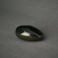 Memorial Andenken Urne Für Asche "stone" - Small/Black Gloss/Ceramic von PulvisArtUrns