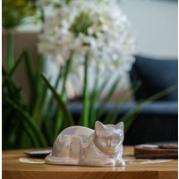 Mini-Urne Für Liegende Katzen - Keramik von PulvisArtUrns