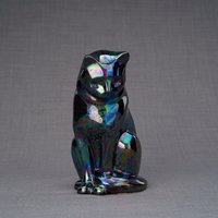 Neko Tierurne Für Asche - Regenbogen Schwarz /Keramik von PulvisArtUrns