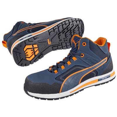 Sicherheitsstiefel Crosstwist Mid 643140, S3 HRO SRC, blau, Größe 41 von Puma Safety