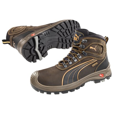 Sicherheitsstiefel Sierra Nevada Mid, S3 HRO SRC, braun, W11, Größe 39 von Puma Safety