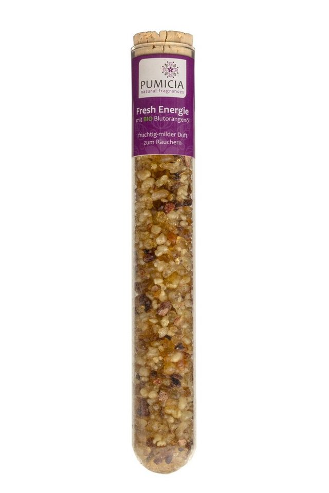 Pumicia Räucherbox Räuchwerk mit Bio Blutorangenöl "Fresh Energy" von Pumicia