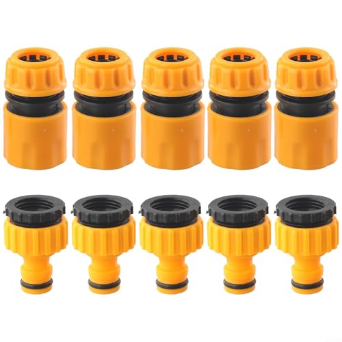 10 Stück Gartenschlauch Wasserhahn 3/4 Anschlüsse Gewinde Zoll Armaturen 1/2 Zoll Kunststoff Quick Connect Plus für Bewässerungssysteme Waschen und Außenbewässerung Auto 10 Stück Gartenschlauch Wasserhahn 3/4 Anschlüsse Gewinde Zoll Armaturen 1/2 Zoll Kunststoff Quick Connect Plus für Bewässerungssysteme Waschen und Außenbewässerung Auto von Pumixiy