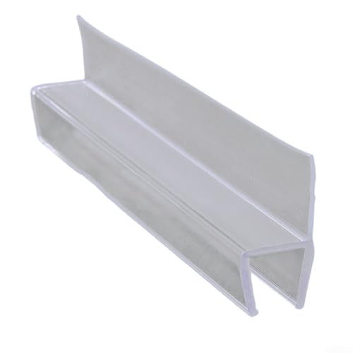 2 Stück 50 cm transparente Duschtürdichtung, Ersatz, 6/8/10/12/15 mm, PVC-Wasserabweiser für Nass- und Trockentrennung, Auslaufschutz und auf Glas-Badewannen-Abschirmungen (10 mm) von Pumixiy