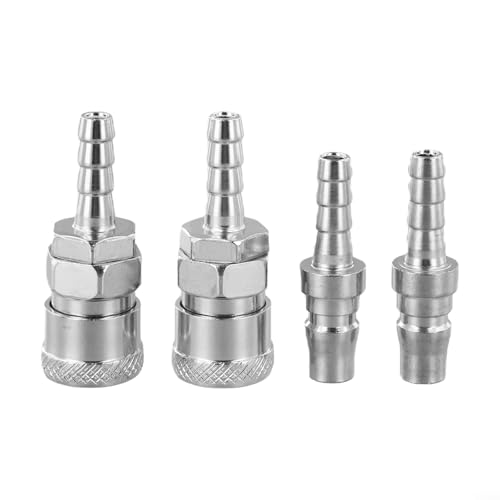 4 Stück Schnellspanner Gasschlauch Verbinder Set Zinklegierung Kupfer Düse mit eingebautem Absperrventil und Doppeldichtung für leckagefreien Anschluss Kompatibel für BBQ, RV und Wohnwagen 4 Stück Schnellspanner Gasschlauch Verbinder Set Zinklegierung Kupfer Düse mit eingebautem Absperrventil und Doppeldichtung für leckagefreien Anschluss Kompatibel für BBQ, RV und Wohnwagen von Pumixiy