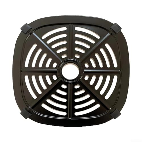 Air Fryer Grill Pan Rack, With Rubber Bumpers, Stainless Steel Crisper Plate, For Compact Air Fryers And Ovens, 17.5x17.5cm, 20.8x20.8cm Black (20.8×20.8cm) von Pumixiy